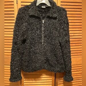 Vintage Boutique Europa Soft Cozy Black Teddy Jacket